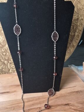 Beaded Station Necklace.